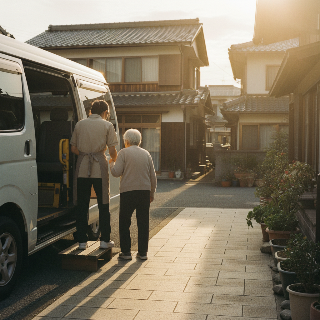 お送り時のワンシーン