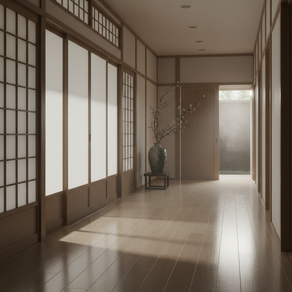 湯宿 縁 — 朝の廊下の静けさ