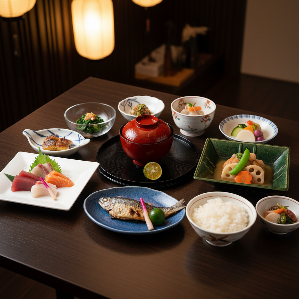 夕食会席 — 大分の旬食材