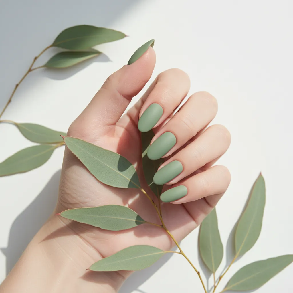 ao ネイル作品 — セージグリーン（06）