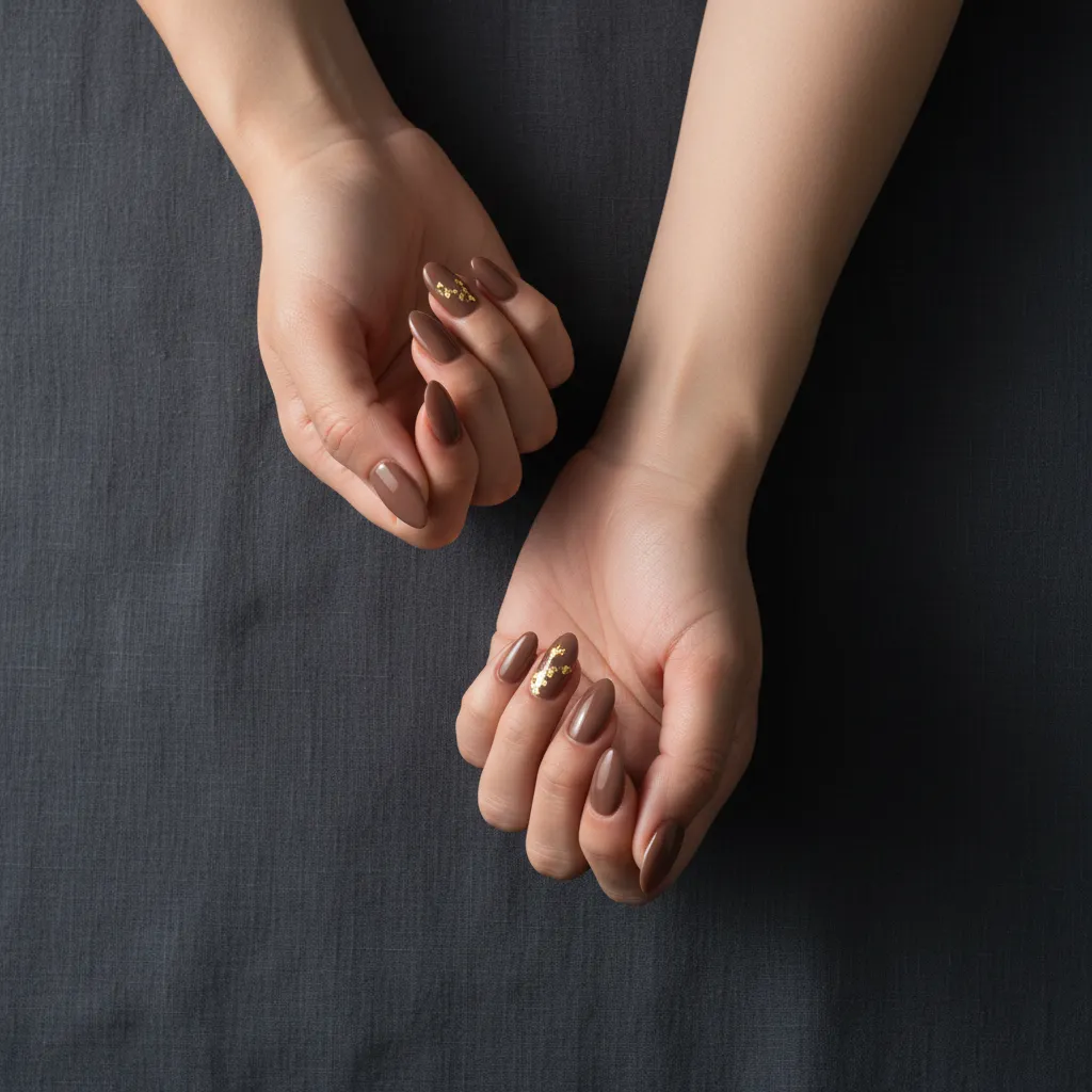 ao ネイル作品 — ブライダル・金箔（10）