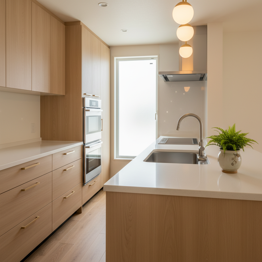 リフォーム後の明るくて清潔なキッチン