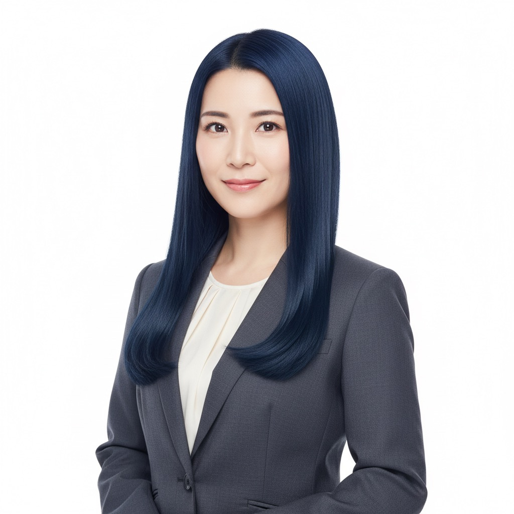 暗髪ブルーブラック